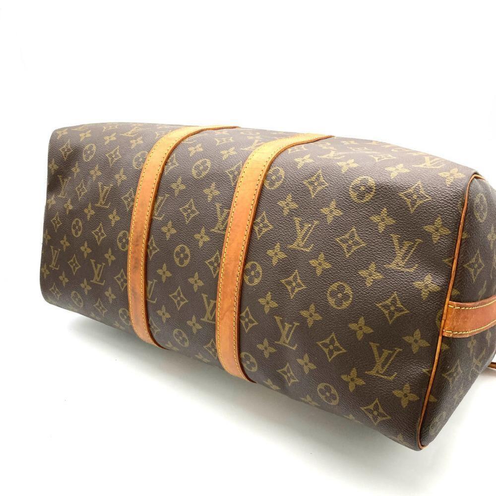 LOUIS VUITTON Authentic Brown Monogram Canvas Keepall 45 Boston Bag - Picture 6 of 10